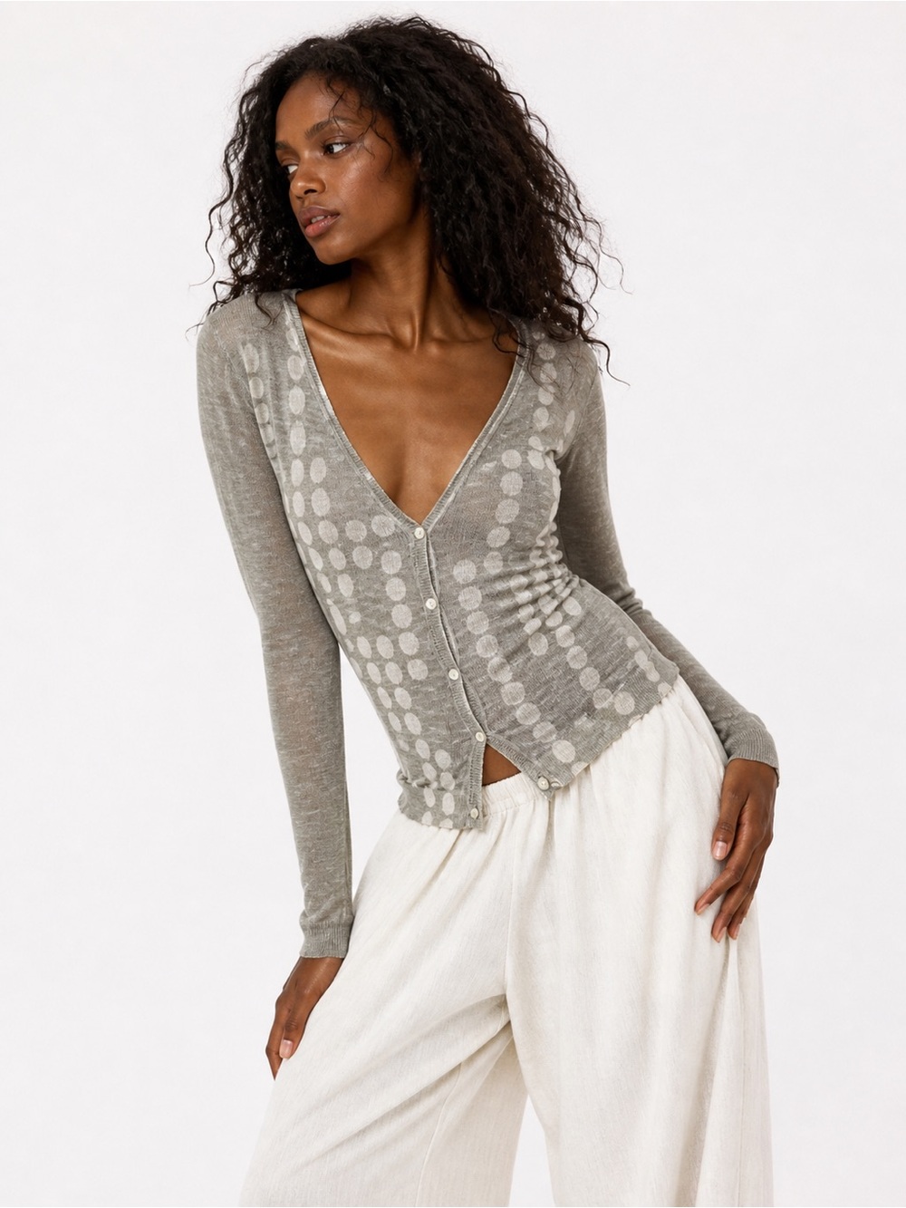 Diesel Cotton Print Cardigan